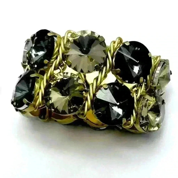 Vintage Jewelry - Vintage Rhinestone Jeweled Stretch Bracelet.
